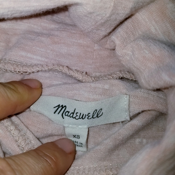 🌸 Madewell | Pink‎ Cotton Slub Turtleneck XS - Picture 9 of 11